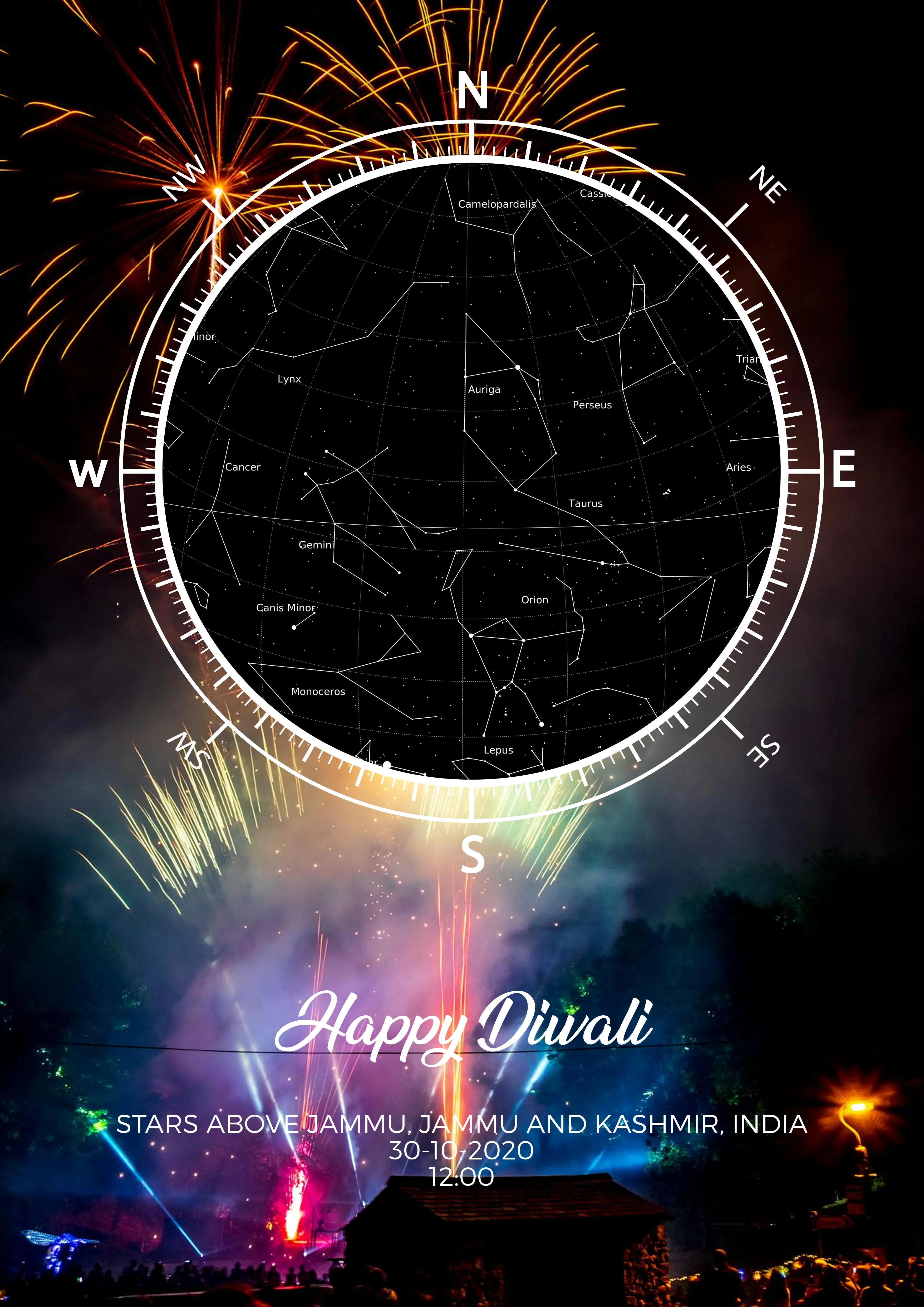 Diwali Night Sky